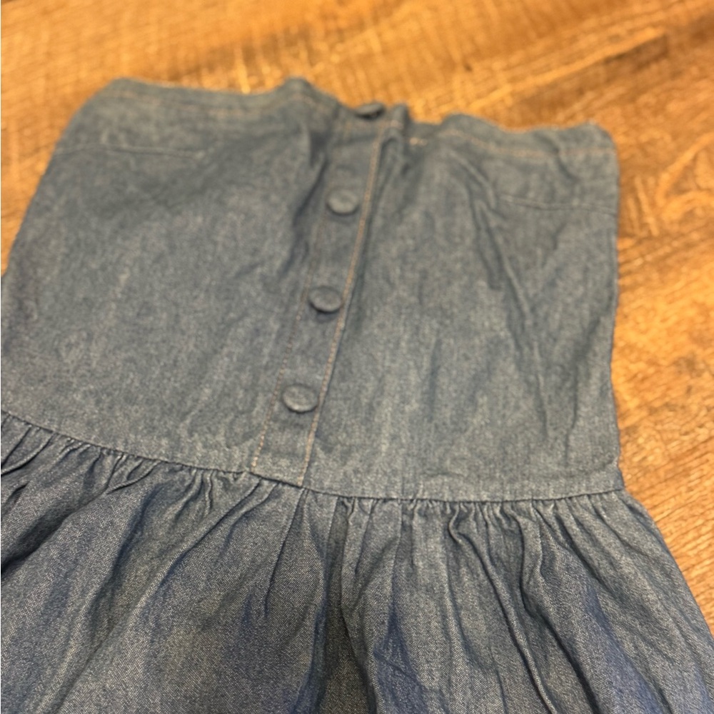 Strapless Denim Dress